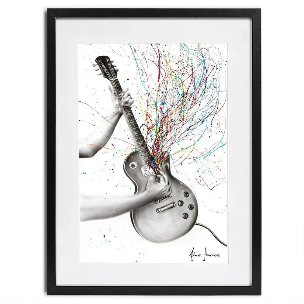 The Star Guitar Framed Art Print The Star Guitar Framed Art Print wall art product Ashvin Harrison