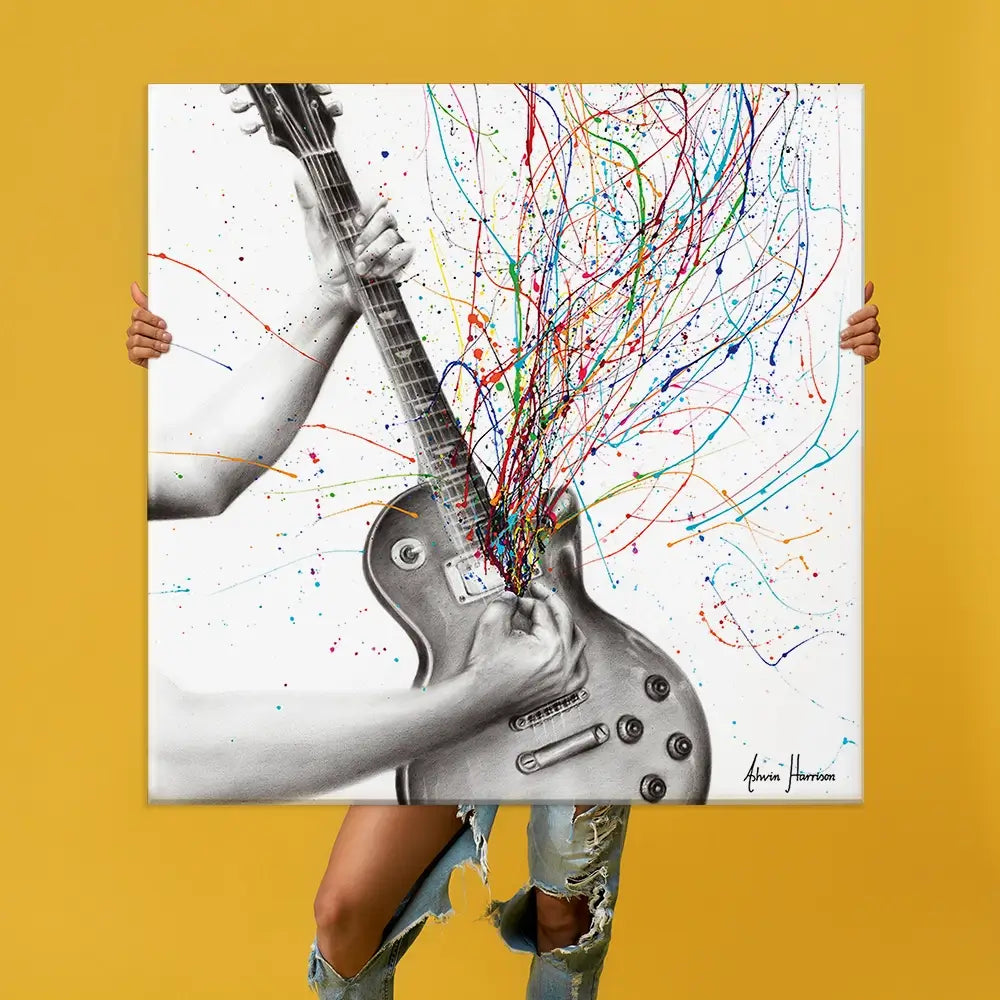 The Star Guitar Oversized Canvas Print The Star Guitar Oversized Canvas Print wall art product Art Print Shop