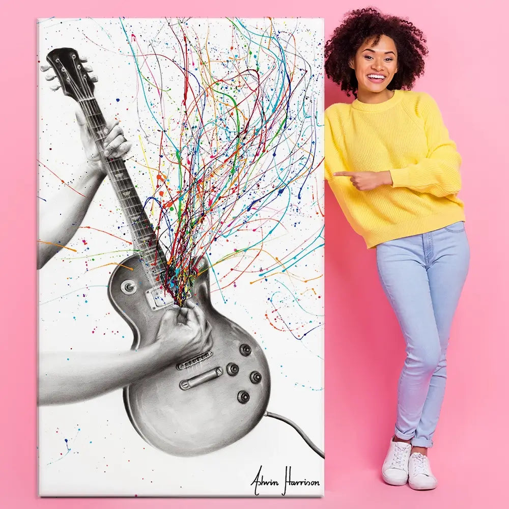 The Star Guitar Oversized Canvas Print The Star Guitar Oversized Canvas Print wall art product Art Print Shop