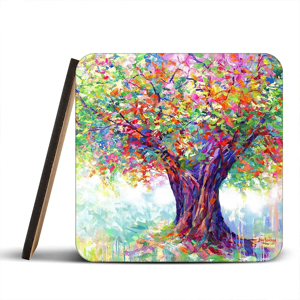 The Tree Of Endless Joy Coaster Set The Tree Of Endless Joy Coaster Set wall art product Leon Devenice