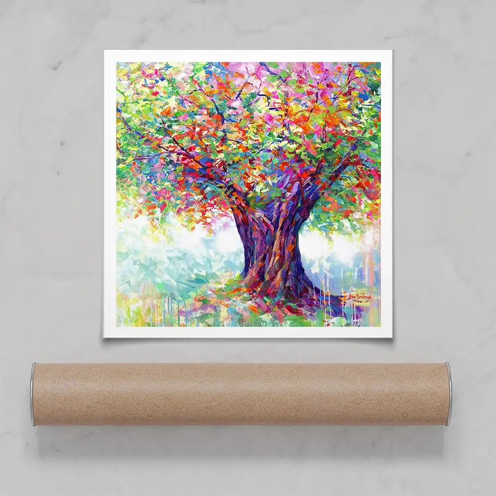 The Tree Of Endless Joy Square Art Print The Tree Of Endless Joy Square Art Print wall art product Leon Devenice