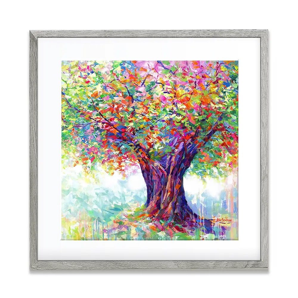 The Tree Of Endless Joy Square Framed Art Print The Tree Of Endless Joy Square Framed Art Print wall art product Leon Devenice