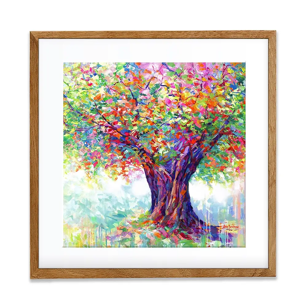 The Tree Of Endless Joy Square Framed Art Print The Tree Of Endless Joy Square Framed Art Print wall art product Leon Devenice