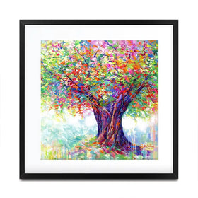The Tree Of Endless Joy Square Framed Art Print The Tree Of Endless Joy Square Framed Art Print wall art product Leon Devenice