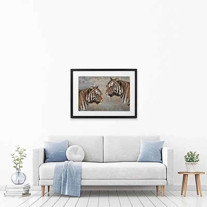 The Two Tigers Framed Art Print The Two Tigers Framed Art Print wall art product Svetlana Aleynikova