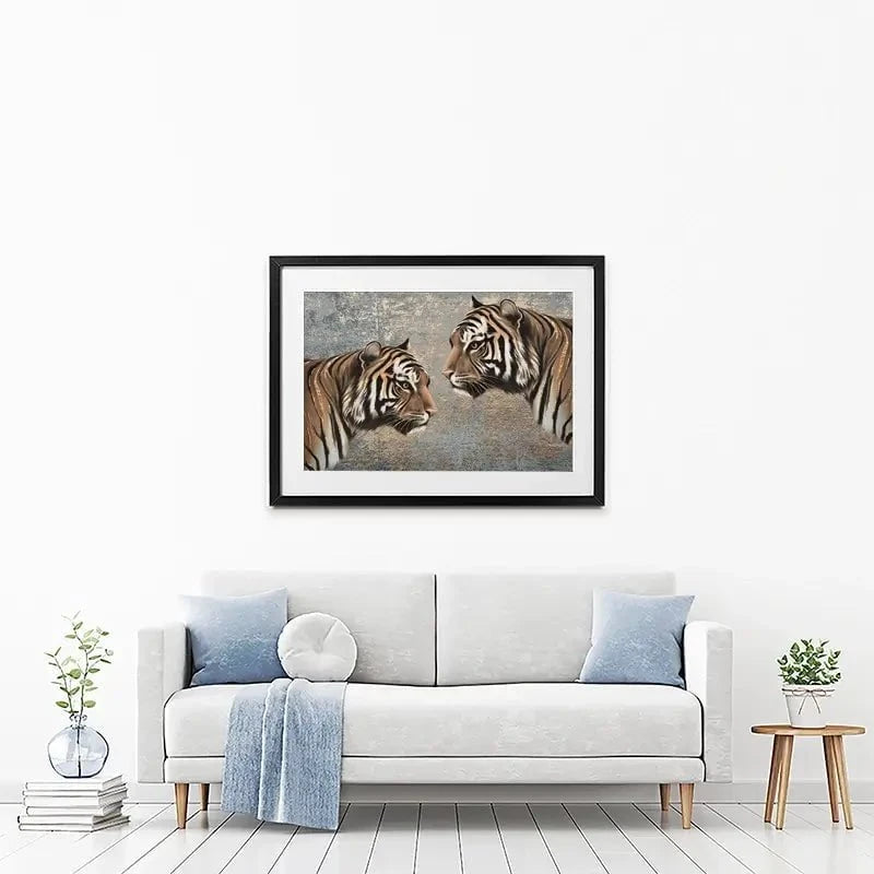 The Two Tigers Framed Art Print The Two Tigers Framed Art Print wall art product Svetlana Aleynikova