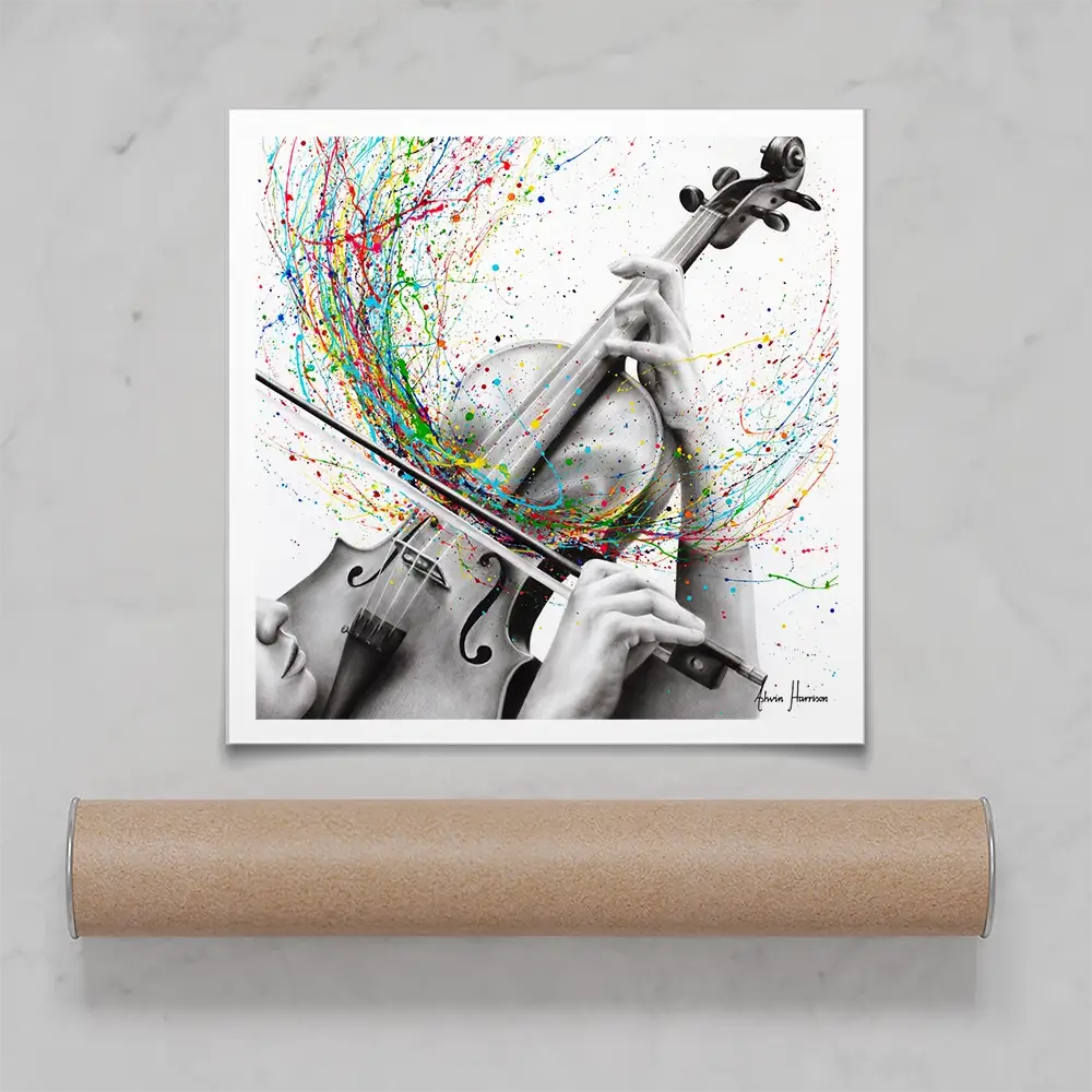 The Violin Solo Square Art Print The Violin Solo Square Art Print wall art product Ashvin Harrison