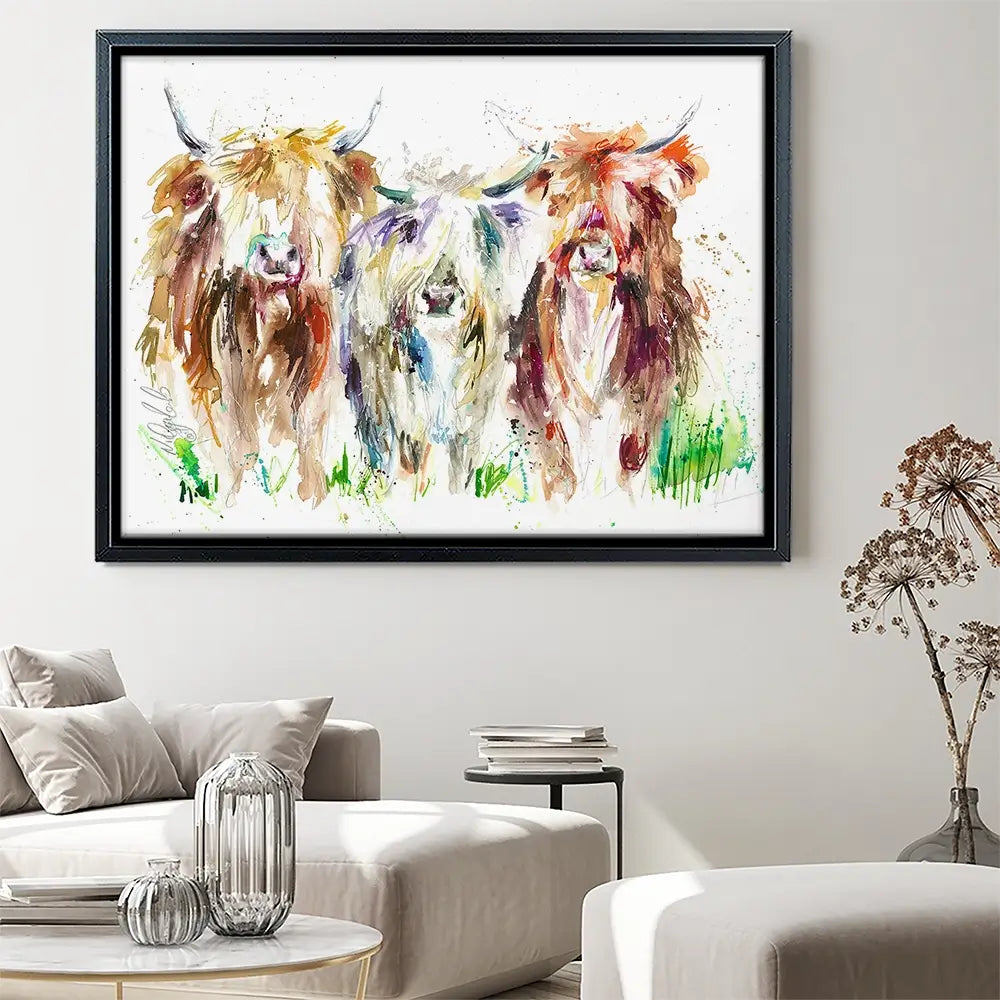 Three Amigos Canvas Print Three Amigos Canvas Print wall art product Nicola Jane Rowles