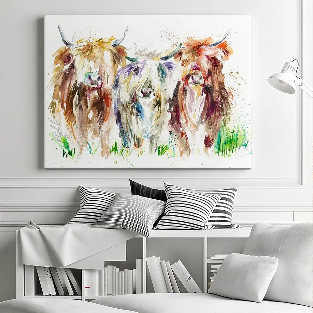 Three Amigos Canvas Print Three Amigos Canvas Print wall art product Nicola Jane Rowles