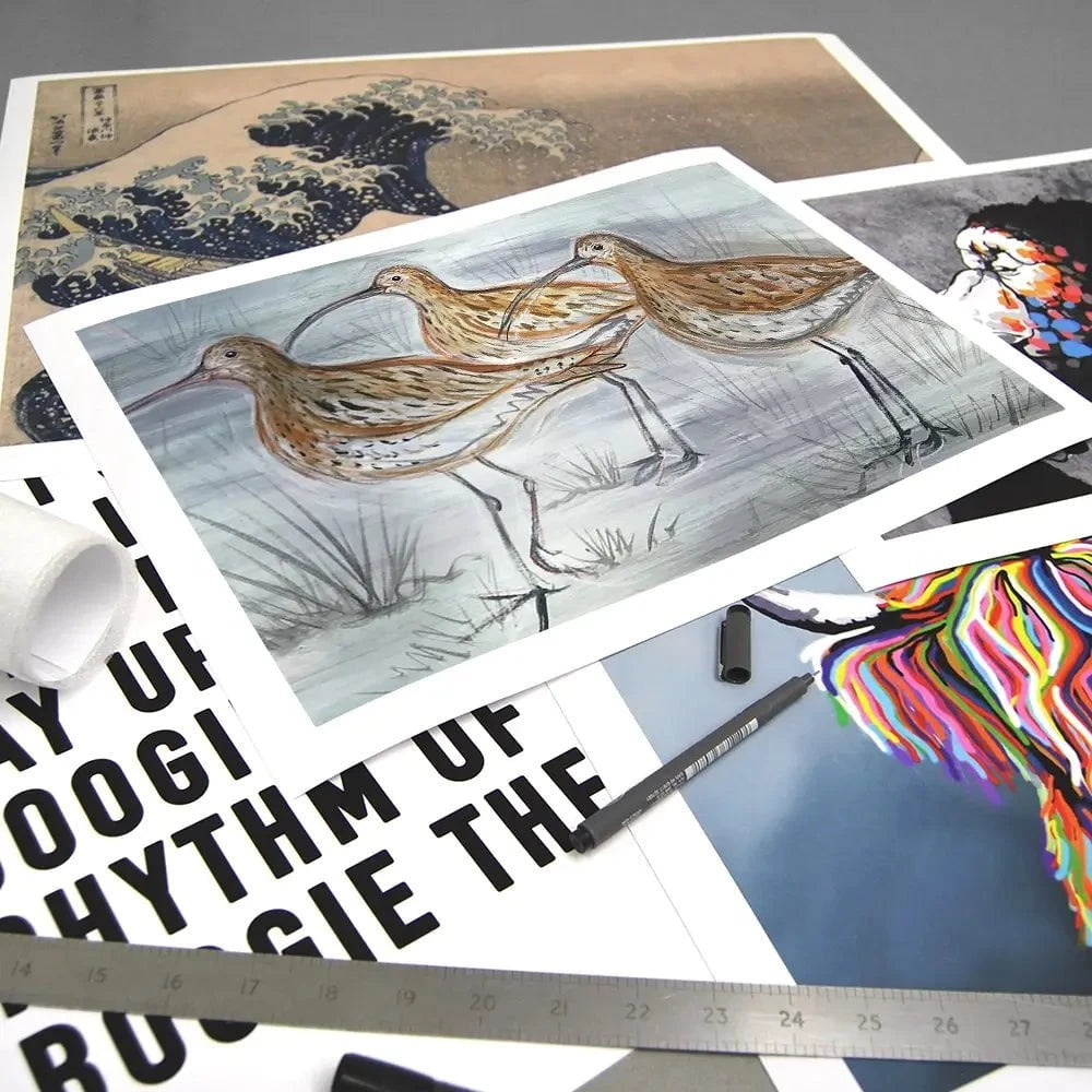 Three Curlews Art Print Three Curlews Art Print wall art product Jane Brookshaw