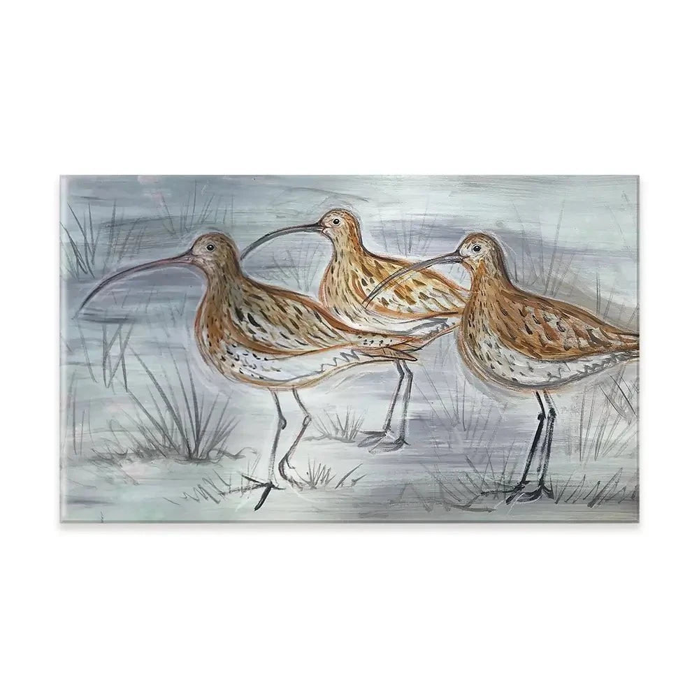 Three Curlews Canvas Print Three Curlews Canvas Print wall art product Jane Brookshaw