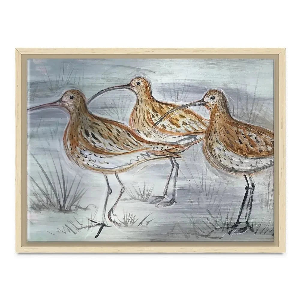 Three Curlews Canvas Print Three Curlews Canvas Print wall art product Jane Brookshaw
