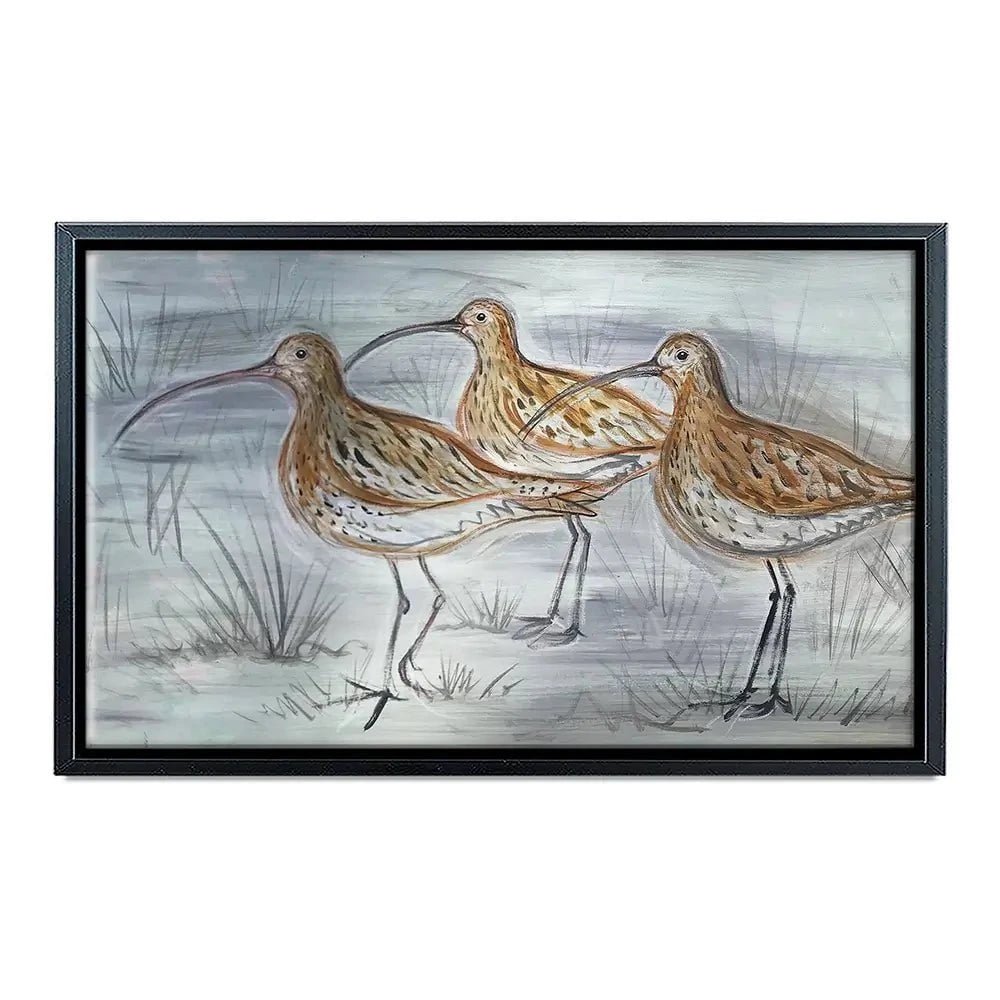 Three Curlews Canvas Print Three Curlews Canvas Print wall art product Jane Brookshaw