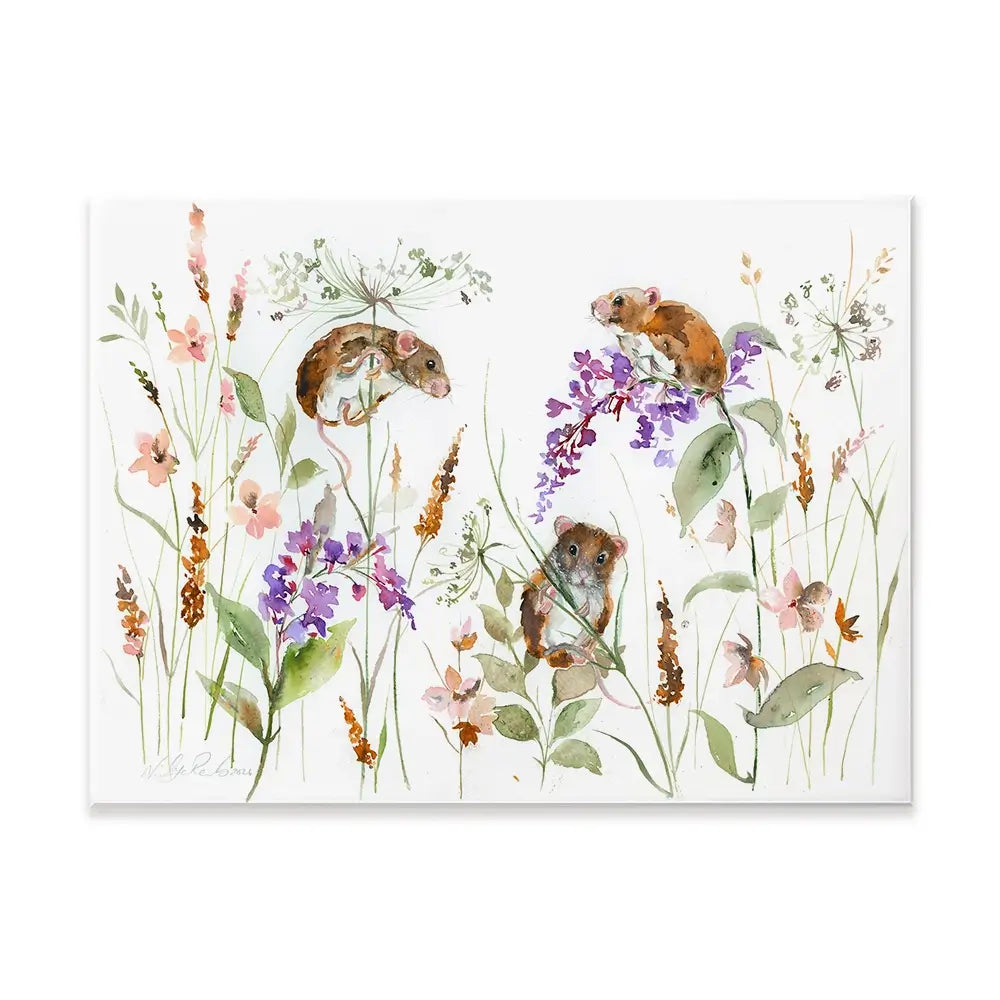 Three Mice Canvas Print Three Mice Canvas Print wall art product Nicola Jane Rowles