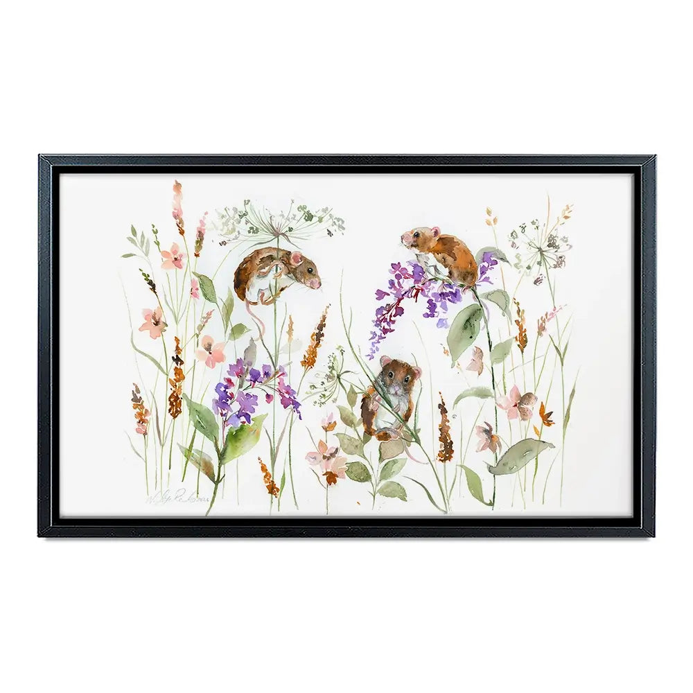 Three Mice Canvas Print Three Mice Canvas Print wall art product Nicola Jane Rowles