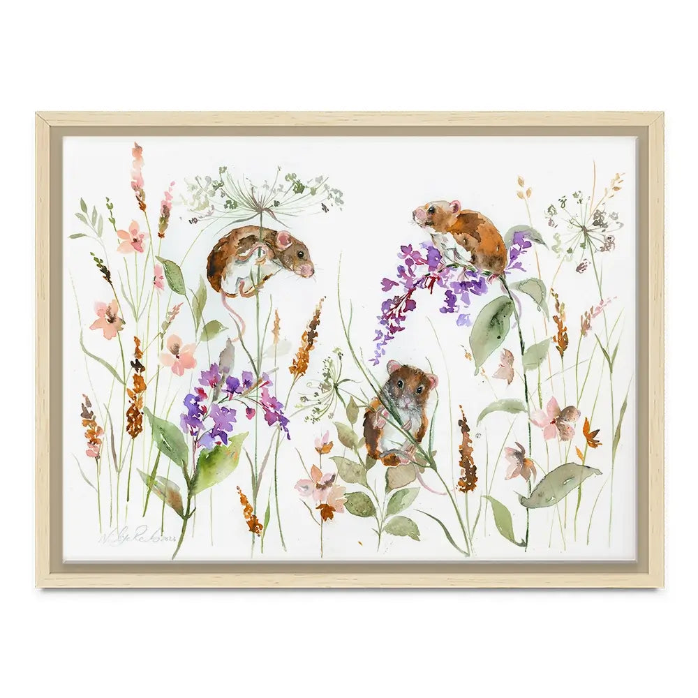 Three Mice Canvas Print Three Mice Canvas Print wall art product Nicola Jane Rowles