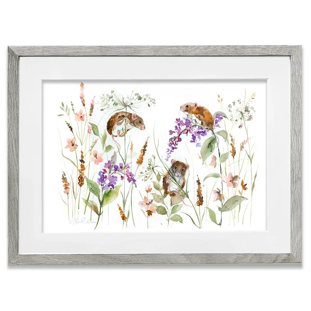 Three Mice Framed Art Print Three Mice Framed Art Print wall art product Nicola Jane Rowles