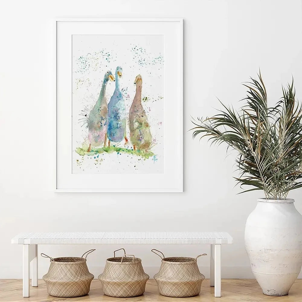 Three's A Crowd Framed Art Print Three's A Crowd Framed Art Print wall art product Jamie Taylor
