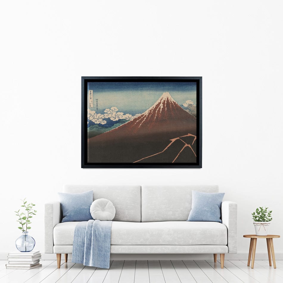 Thunderstorm Beneath The Summit Canvas Print wall art product Katsushika Hokusai