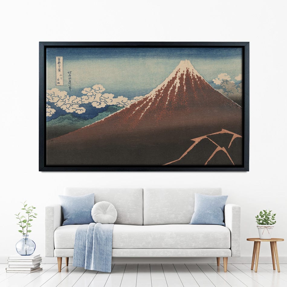 Thunderstorm Beneath The Summit Canvas Print wall art product Katsushika Hokusai