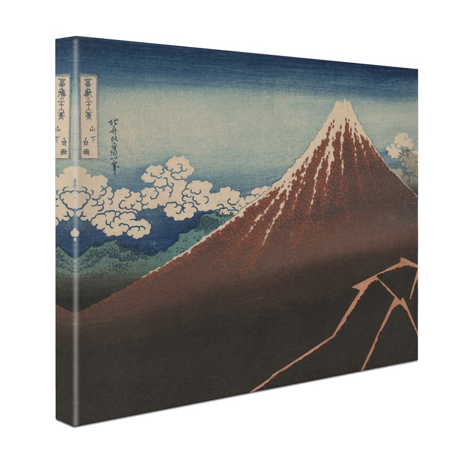 Thunderstorm Beneath The Summit Canvas Print wall art product Katsushika Hokusai