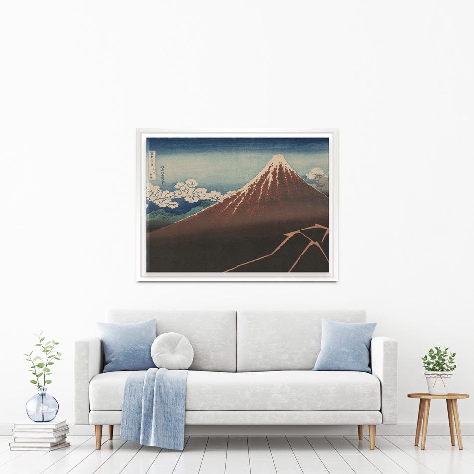 Thunderstorm Beneath The Summit Canvas Print wall art product Katsushika Hokusai