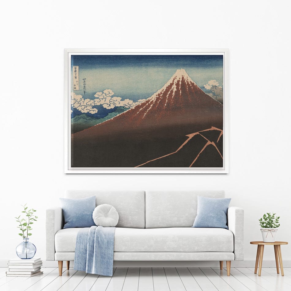 Thunderstorm Beneath The Summit Canvas Print wall art product Katsushika Hokusai