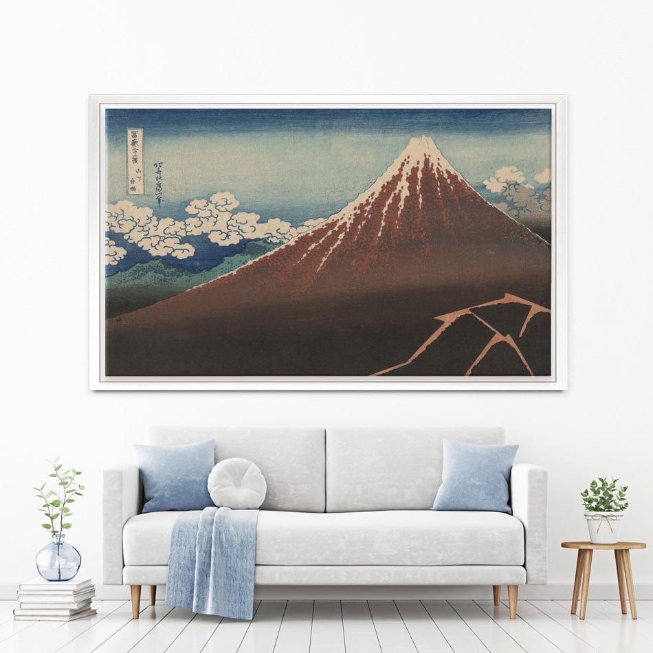 Thunderstorm Beneath The Summit Canvas Print wall art product Katsushika Hokusai / Indepedent
