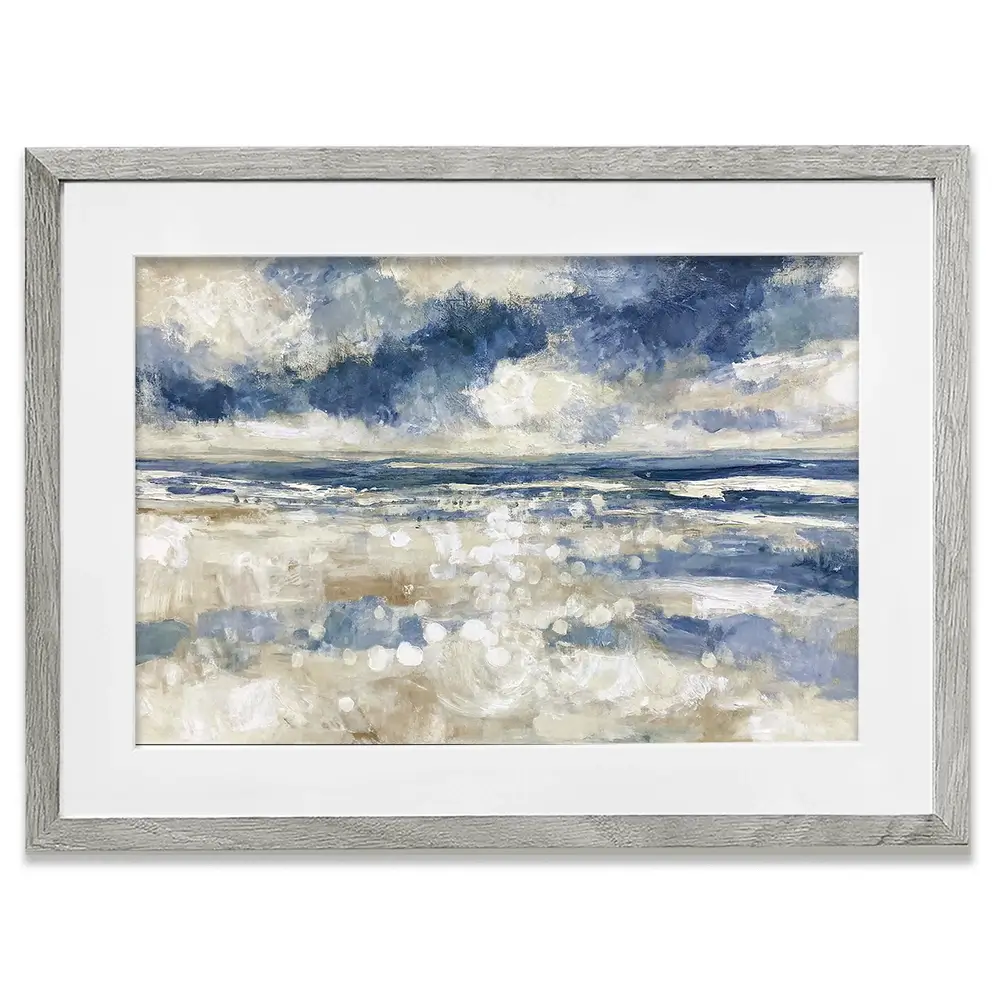 Tide Sparkle Open Shore Framed Art Print Tide Sparkle Open Shore Framed Art Print wall art product Chromatic Storm Studio