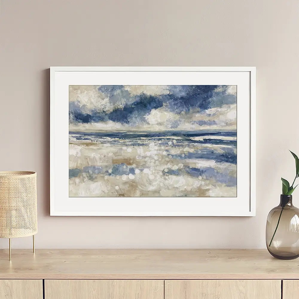 Tide Sparkle Open Shore Framed Art Print Tide Sparkle Open Shore Framed Art Print wall art product Chromatic Storm Studio