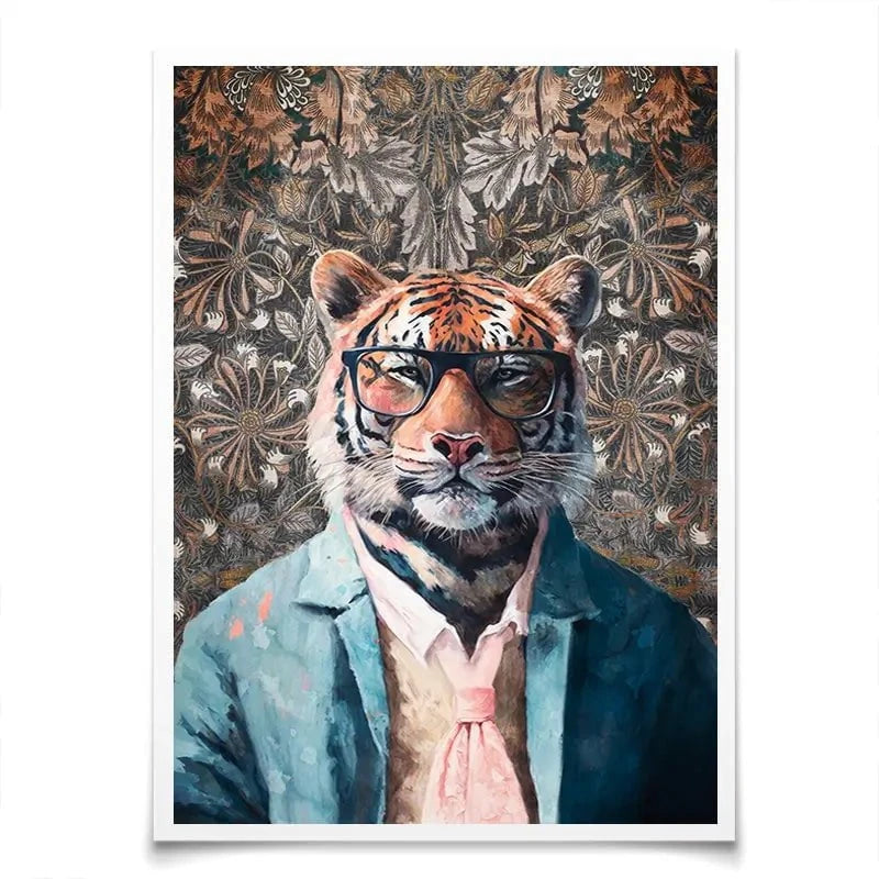 Tiger In Glasses Art Print Tiger In Glasses Art Print wall art product Svetlana Aleynikova