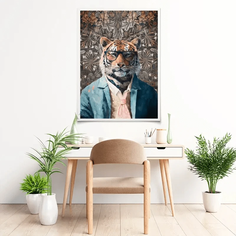 Tiger In Glasses Art Print Tiger In Glasses Art Print wall art product Svetlana Aleynikova