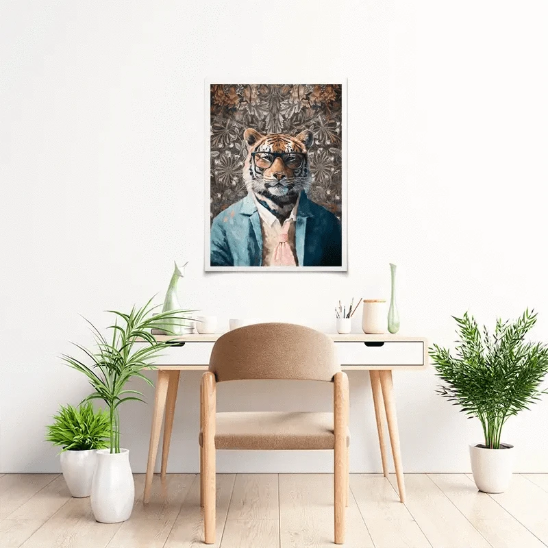 Tiger In Glasses Art Print Tiger In Glasses Art Print wall art product Svetlana Aleynikova