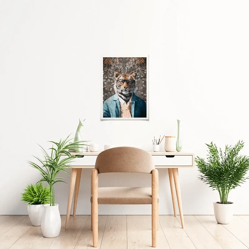 Tiger In Glasses Art Print Tiger In Glasses Art Print wall art product Svetlana Aleynikova