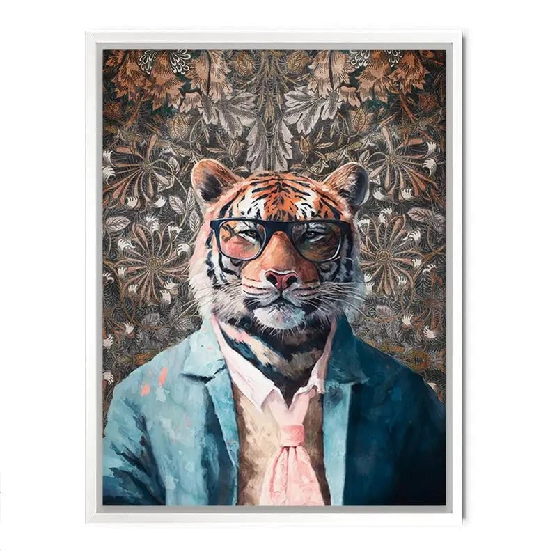 Tiger In Glasses Canvas Print Tiger In Glasses Canvas Print wall art product Svetlana Aleynikova