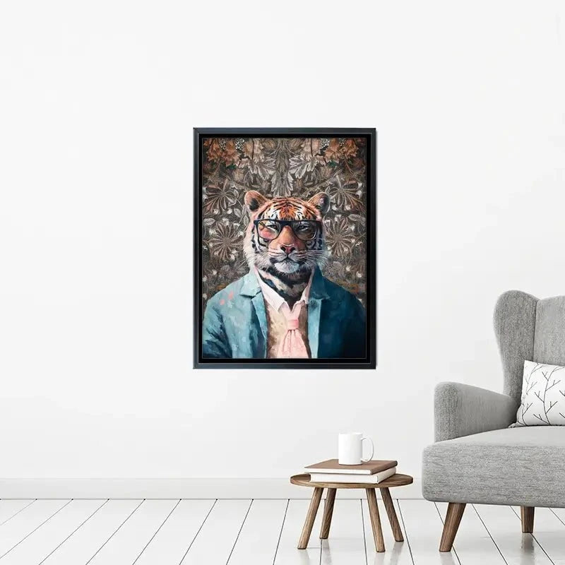 Tiger In Glasses Canvas Print Tiger In Glasses Canvas Print wall art product Svetlana Aleynikova