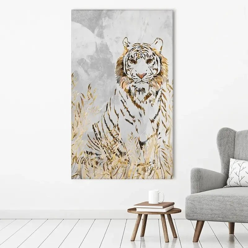 Tiger In The Long Grass Canvas Print Tiger In The Long Grass Canvas Print wall art product Sarah Manovski