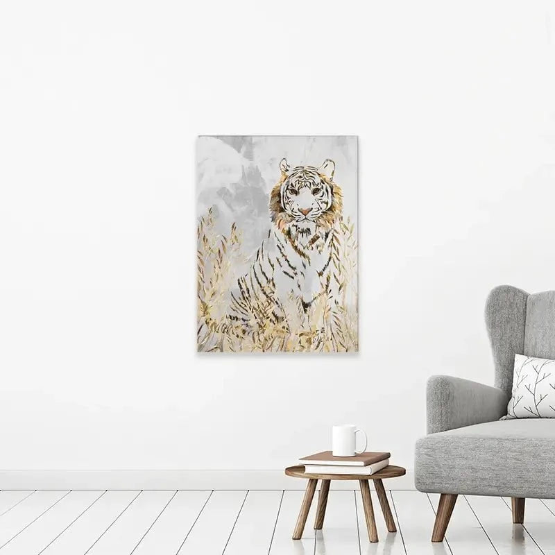 Tiger In The Long Grass Canvas Print Tiger In The Long Grass Canvas Print wall art product Sarah Manovski