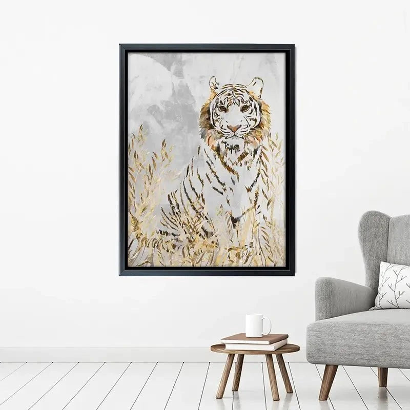 Tiger In The Long Grass Canvas Print Tiger In The Long Grass Canvas Print wall art product Sarah Manovski