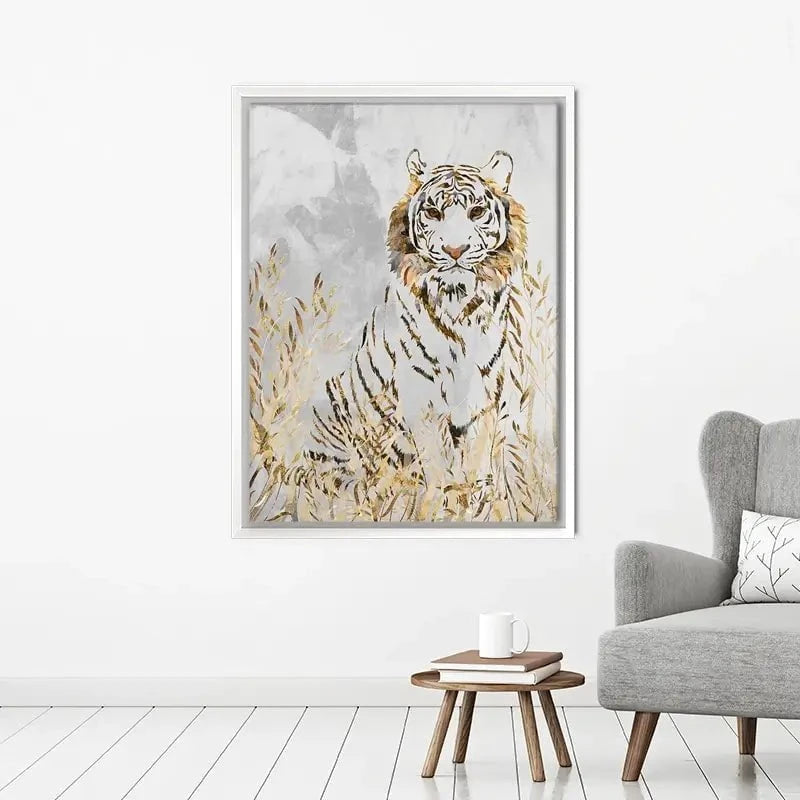 Tiger In The Long Grass Canvas Print Tiger In The Long Grass Canvas Print wall art product Sarah Manovski