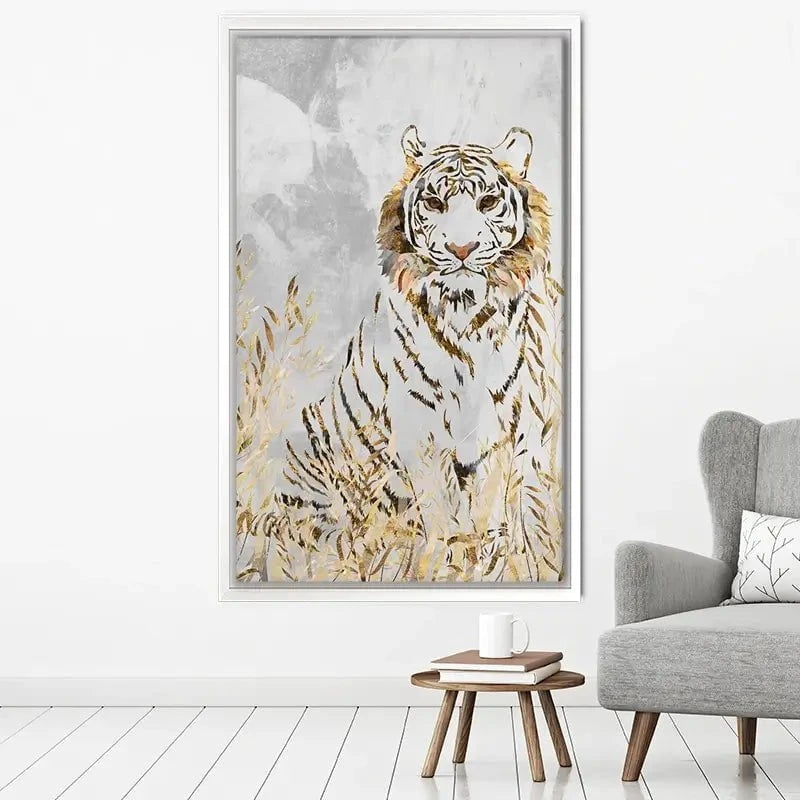 Tiger In The Long Grass Canvas Print Tiger In The Long Grass Canvas Print wall art product Sarah Manovski