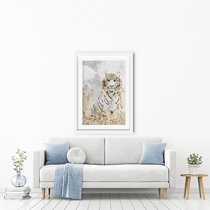 Tiger In The Long Grass Framed Art Print Tiger In The Long Grass Framed Art Print wall art product Sarah Manovski