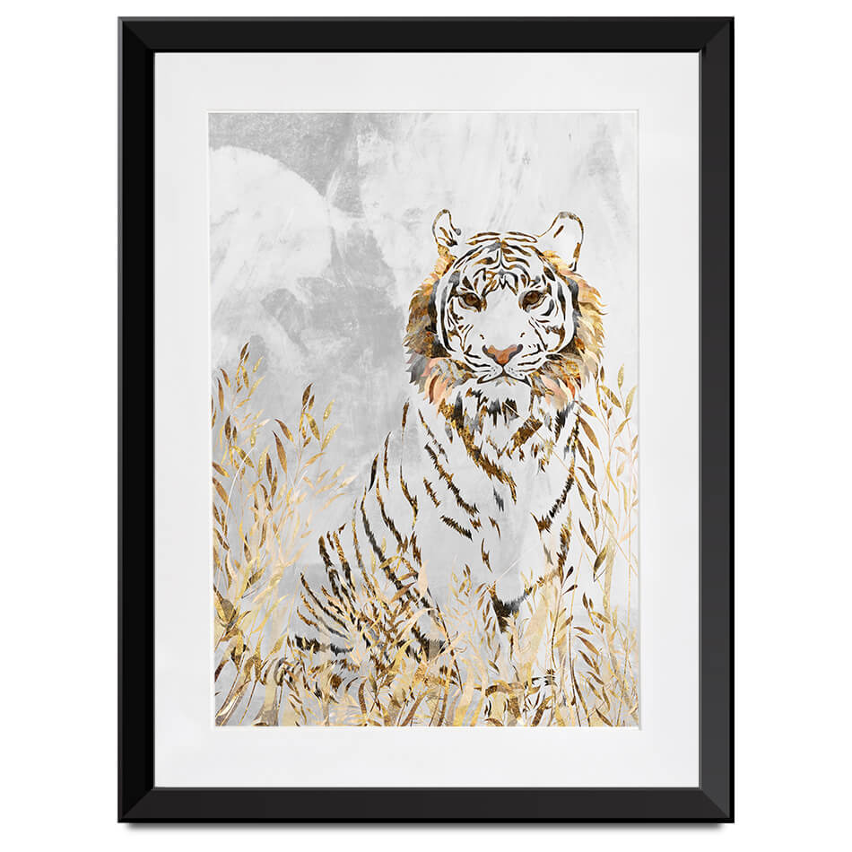 Tiger In The Long Grass Framed Art Print Tiger In The Long Grass Framed Art Print wall art product Sarah Manovski