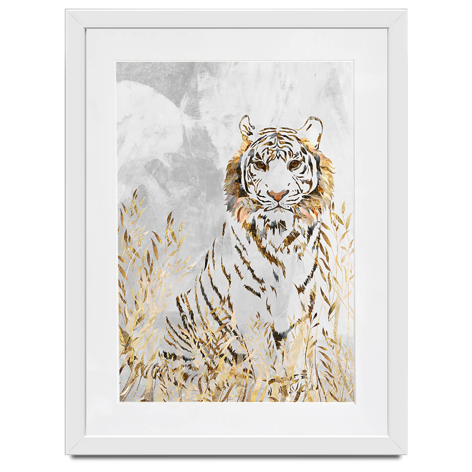 Tiger In The Long Grass Framed Art Print Tiger In The Long Grass Framed Art Print wall art product Sarah Manovski