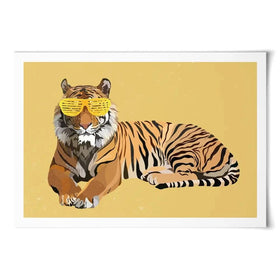 Tiger In Yellow Art Print Tiger In Yellow Art Print wall art product Sarah Manovski