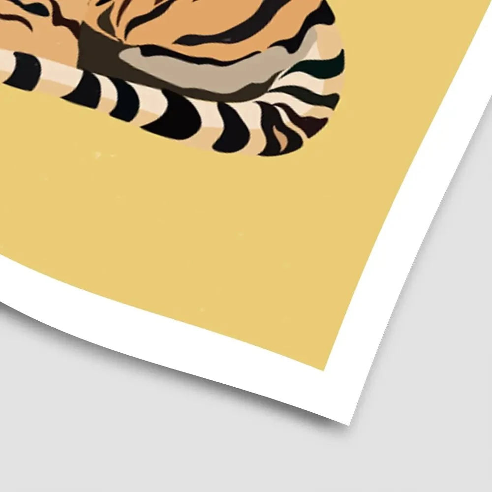 Tiger In Yellow Art Print Tiger In Yellow Art Print wall art product Sarah Manovski
