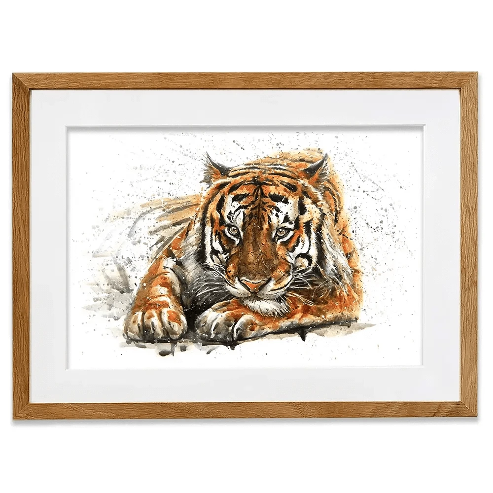 Tiger Paint Splash Framed Art Print Tiger Paint Splash Framed Art Print wall art product KOSTART / Shutterstock