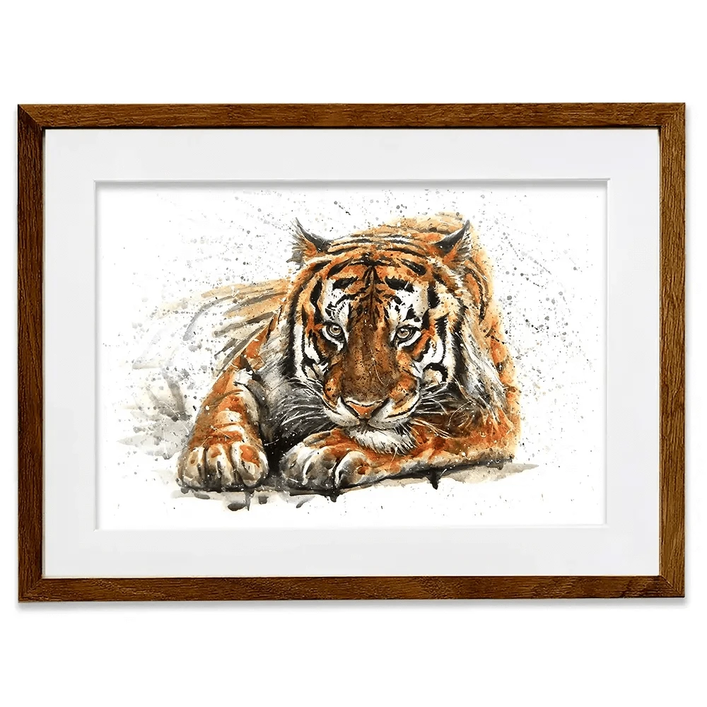 Tiger Paint Splash Framed Art Print Tiger Paint Splash Framed Art Print wall art product KOSTART / Shutterstock