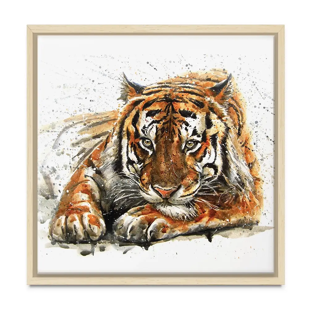 Tiger Paint Splash Square Canvas Print Tiger Paint Splash Square Canvas Print wall art product KOSTART / Shutterstock