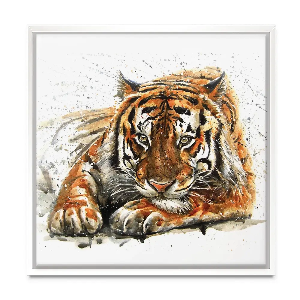 Tiger Paint Splash Square Canvas Print Tiger Paint Splash Square Canvas Print wall art product KOSTART / Shutterstock